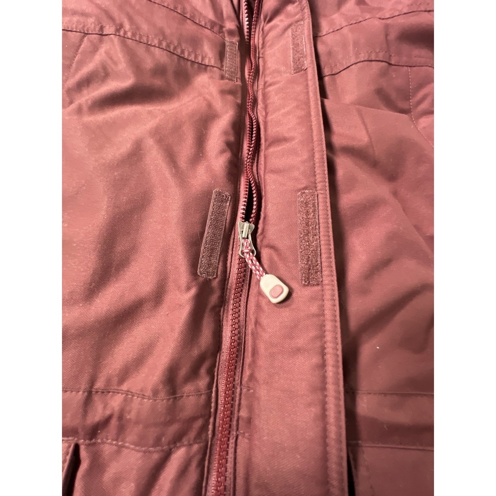 LL Bean Mens Parka Coat Jacket L Maroon Goose Down Faux Fur Hooded Gore-Tex EUC - Picture 6 of 16